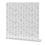 Crazy Herringbone - light grey/white