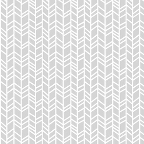 Crazy Herringbone - light grey/white