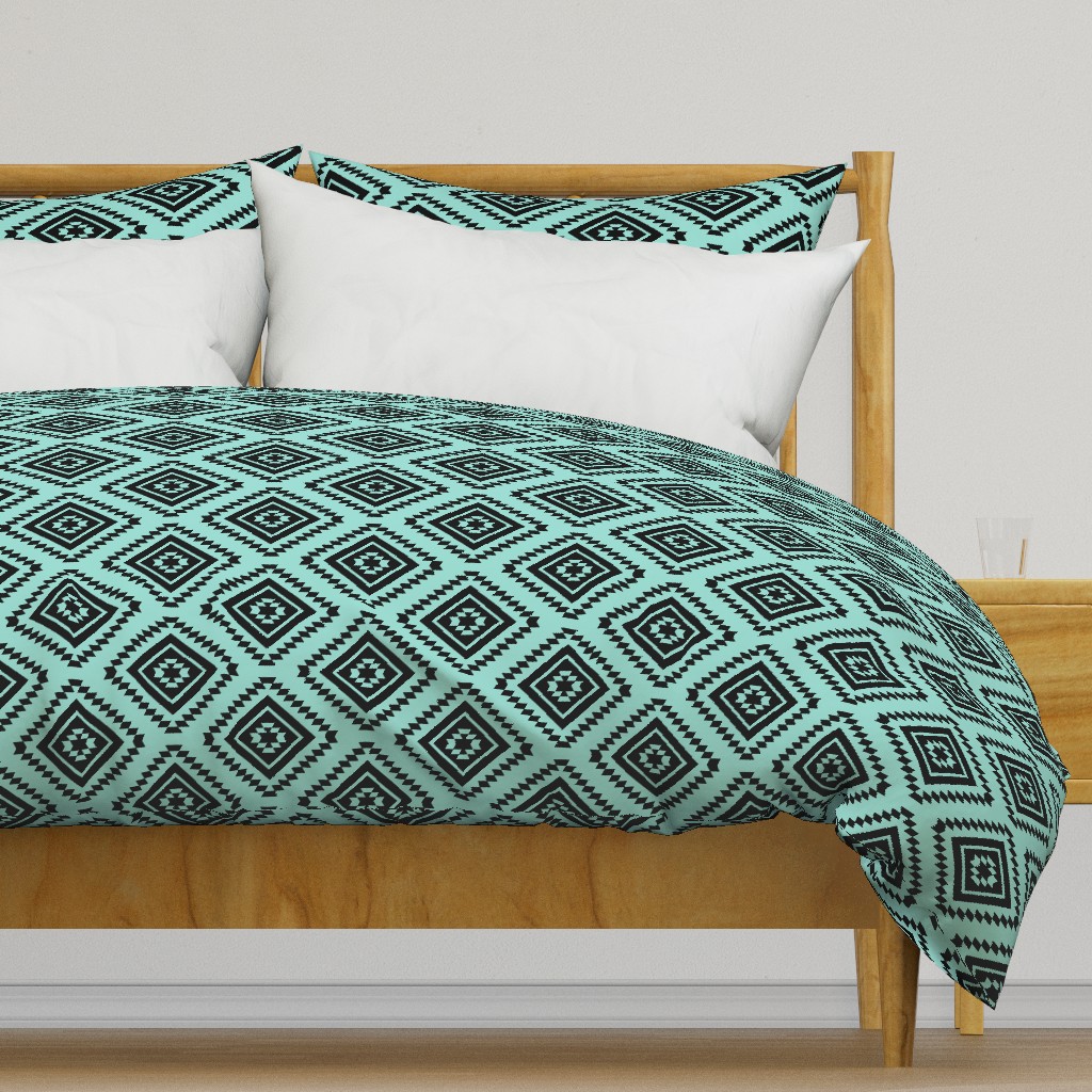 Aztec - Turquoise, Black