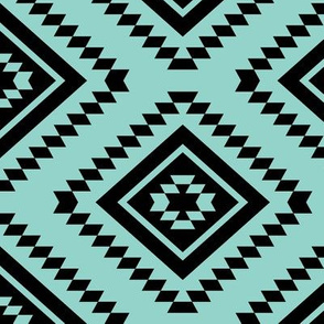 Aztec - Turquoise, Black