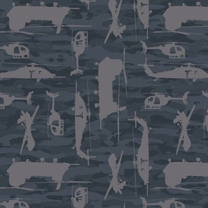 Helicopter Camo in Midnight Gray