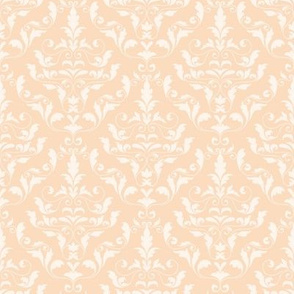 Vintage Damask // Old Lace, Barley White // Small Scale
