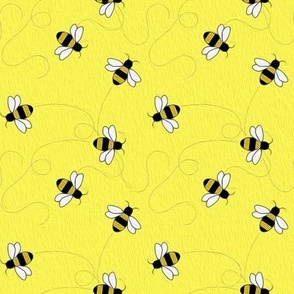 dancing bees - yellow - medium