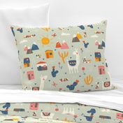 Llamas Large // by petite_circus // cute  kids baby nursery // 