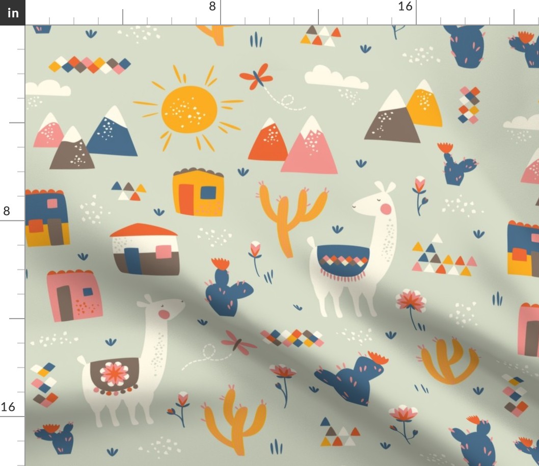 Llamas Large // by petite_circus // cute  kids baby nursery // 