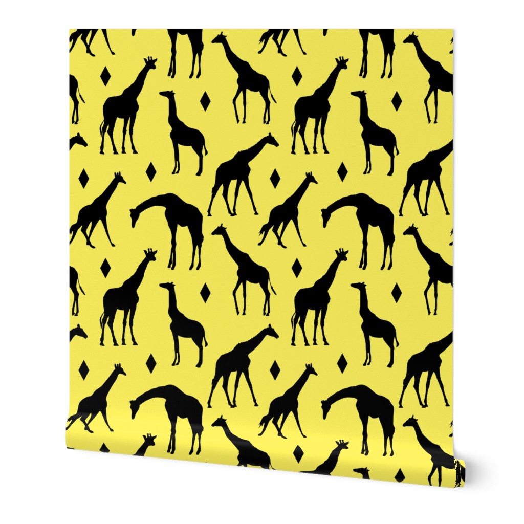 Giraffes on Sunrise Yellow // Small