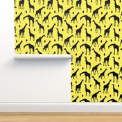 Giraffes on Sunrise Yellow // Small