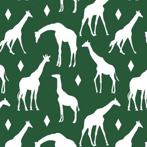 Giraffes on Green // Small