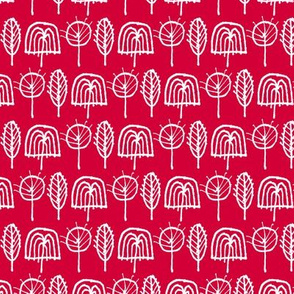 Scribble Trees (Red)