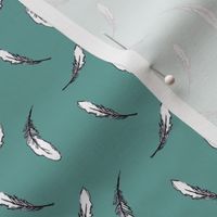 Feather Fabric Teal