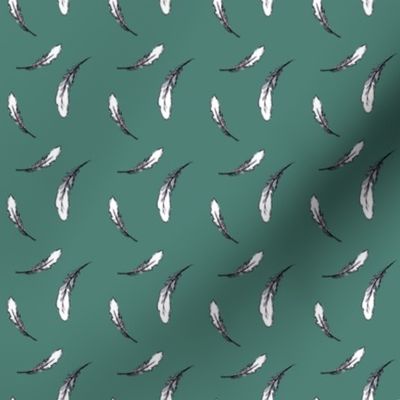 Feather Fabric Teal - Color Match