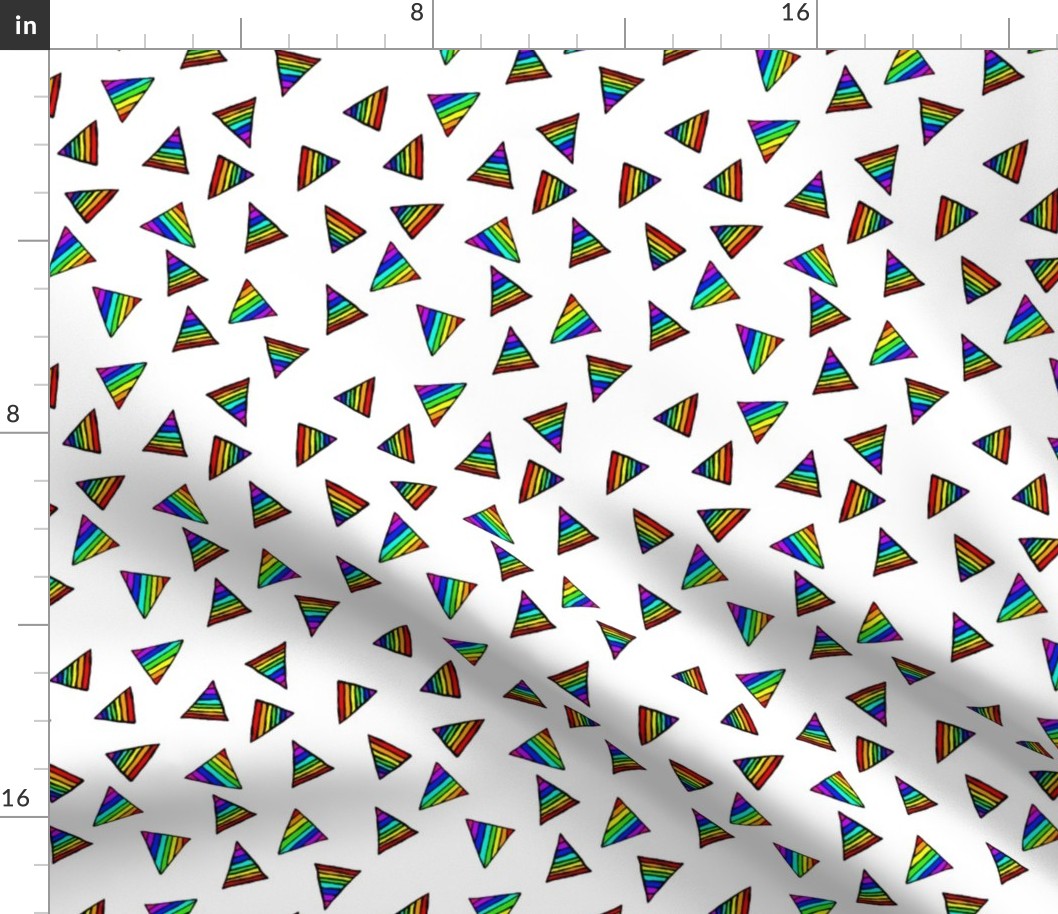 Rainbow-Striped Triangles - Small