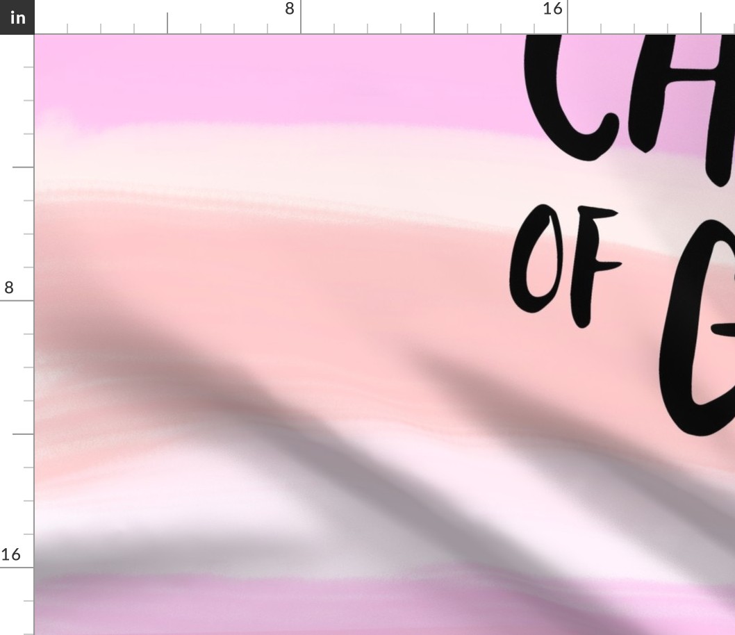 I am a child of God (1 yard) || pink stripe