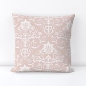 Vintage Damask // Amour, Dawn Pink