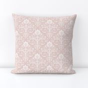 Vintage Damask // Amour, Dawn Pink