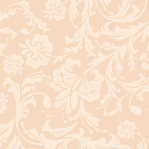 Floral Damask // Dutch White, Provincial Pink // Small Scale