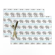 Baby Elephant with Blue Chevron