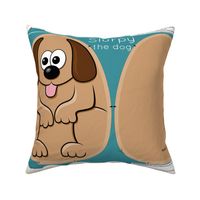 Cut and sew pillow - Slurpy the dog - 27x18