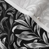 Willow Bough ~  White on Black ~ The William Morris Collection 