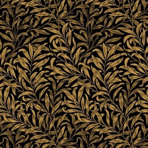 Willow Bough ~  Gilt on Black ~ The William Morris Collection 