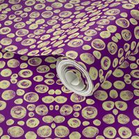 Seashell Mosaic on Violet - Medium Scale