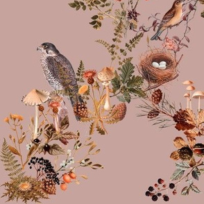 Birds in the Woods, Heather Taupe // standard