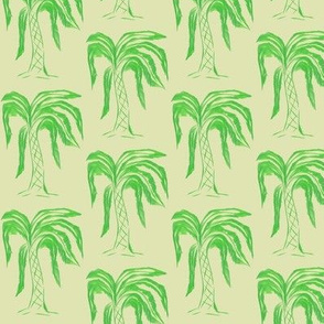 Tropical Palms on Sea Mist