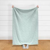 Crazy Herringbone - small scale -mint/Ivory - whistler village- 