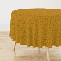 Crossed Arrows - mustard gold, mint