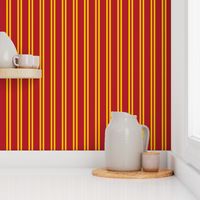 Double Stripes in Red and Golden Yellow