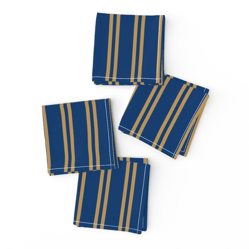 Double Stripes in Blue and Bronze