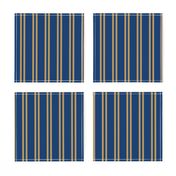 Double Stripes in Blue and Bronze