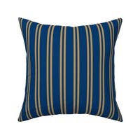 Double Stripes in Blue and Bronze