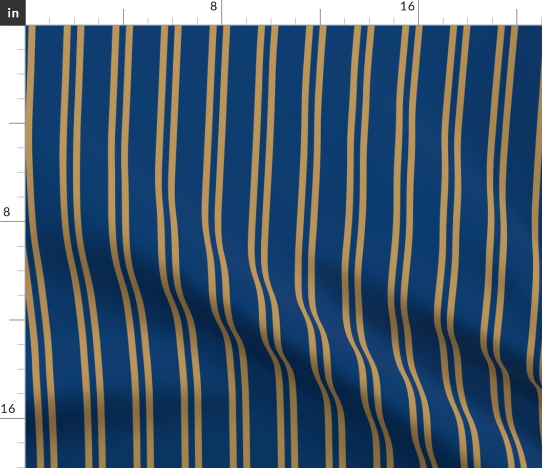 Double Stripes in Blue and Bronze