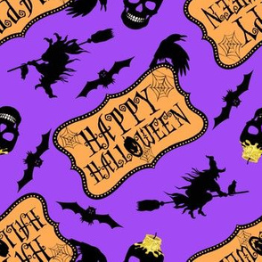 Happy Halloween Purple