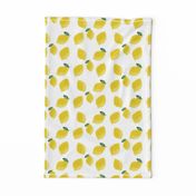 Watercolour lemons, fruit, citrus, yellow fruit, summer, bright || by sunny afternoon