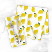 Watercolour lemons, fruit, citrus, yellow fruit, summer, bright || by sunny afternoon