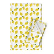 Watercolour lemons, fruit, citrus, yellow fruit, summer, bright || by sunny afternoon