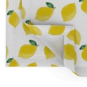 Watercolour lemons, fruit, citrus, yellow fruit, summer, bright || by sunny afternoon