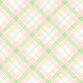 Picnic Plaid Soft Peach and Green