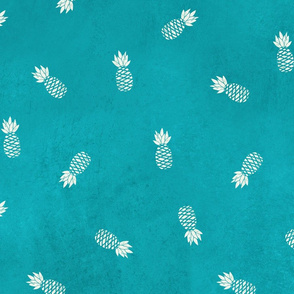 Pineapples on blue