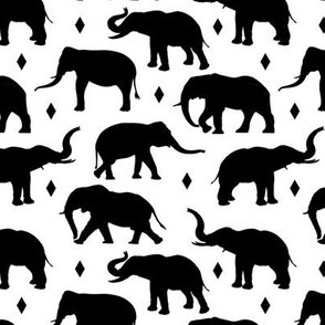 Geo Elephants I - White