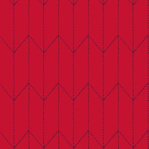 maritime stitch red and navy