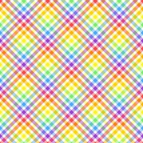 Rainbow Diagonal Gingham 