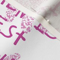 Orchid and white My Nana Tea Towel  with handprints
