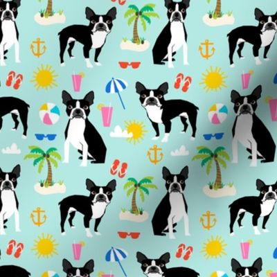 boston terrier, beach fun cute beach summer tropical dog cute dog