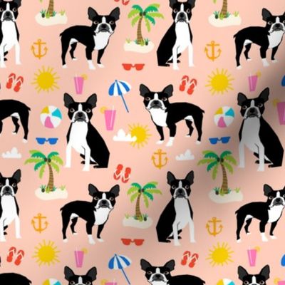 boston terrier, beach fun cute beach summer tropical dog cute dog