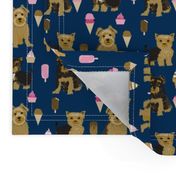 Yorkie yorkshire terrier ice cream funny novelty dog dogs pet dog owners must have fabrics for dog quilts