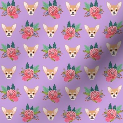 Chihuhua floral flowers flower cute dog baby girl nursery sweet pet dogs