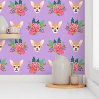 Chihuhua floral flowers flower cute dog baby girl nursery sweet pet dogs